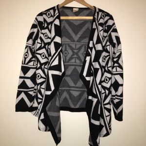 Aztec print cardigan